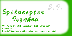 szilveszter iszakov business card